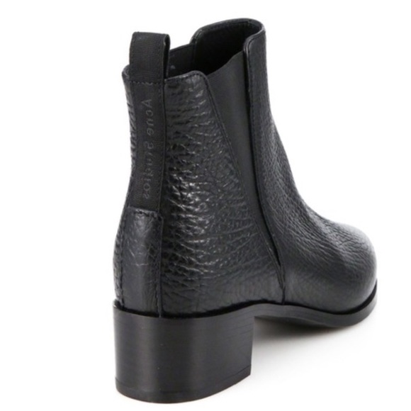 Acne Studios Jensen Pebble Leather Ankle Boots with Metal Tip - Picture 3 of 9